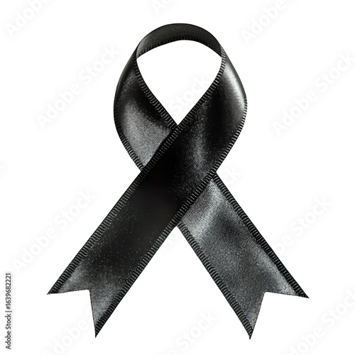 Black Awareness Ribbon Symbol Grief Mourning Loss
