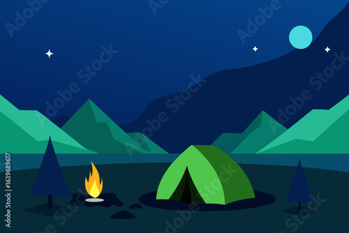 night camping in iceland under northern lights