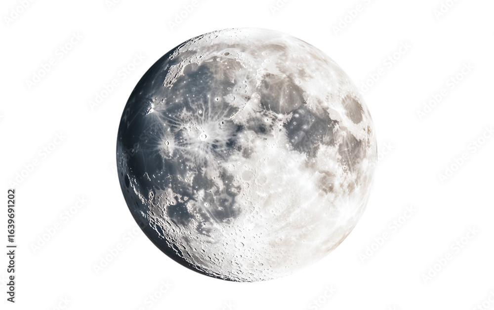 Fototapeta premium Full Moon PNG Image with Clear Background.