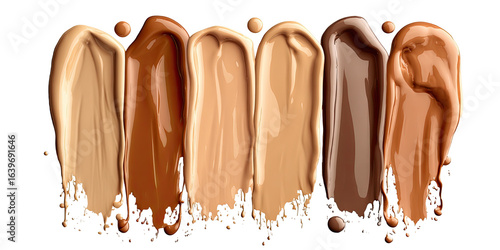 Foundation shades in various tones