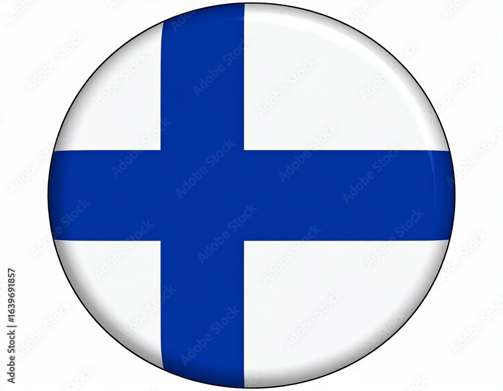 Fototapeta premium Finland flags with finishing