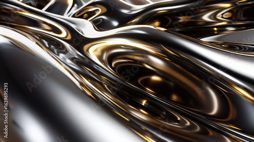 Wallpaper Mural Smooth Metallic Surfaces Sci-fi Abstract Concept 3d Illustration. 8k UHD Size Render Torontodigital.ca