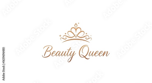 Elegant Beauty Queen Logo with Crown