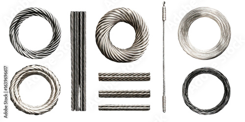 Metal wire forms in various shapes