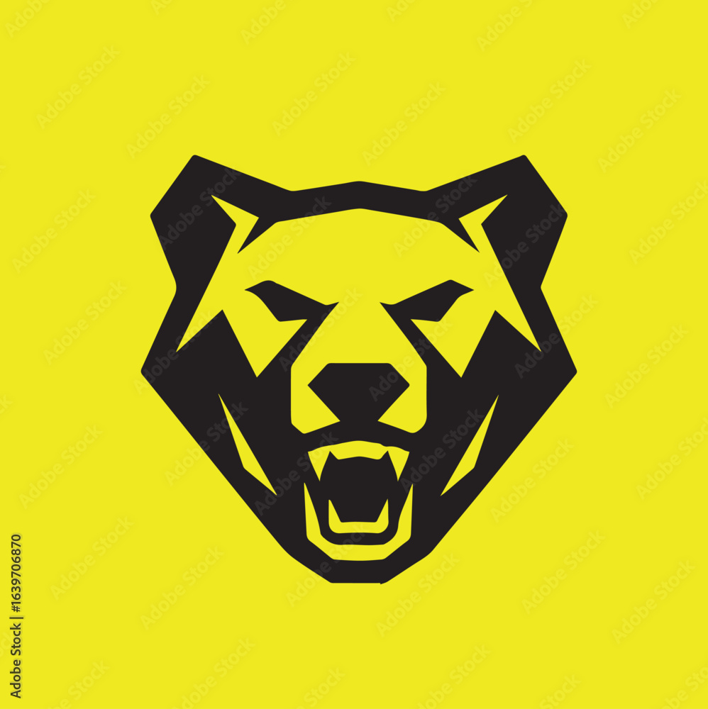 Roaring Bear Head Logo Roaring Bear Head Logo