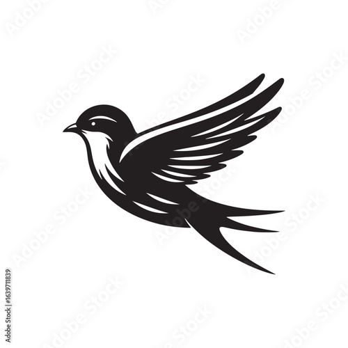 Wallpaper Mural "Elegant Swift Bird Vector Silhouette Illustration – Minimalist Black Flying Bird Outline Design, Perfect for Logos, Prints, Nature Art, Wildlife Decor, and Creative Graphic Projects"
 Torontodigital.ca