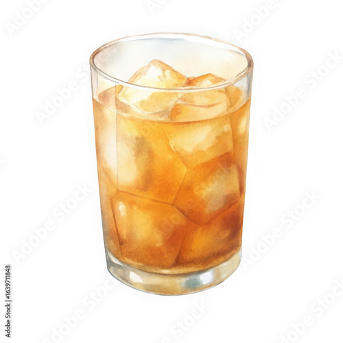 Wallpaper Mural Glass of iced tea with ice cubes isolated on transparent background Torontodigital.ca