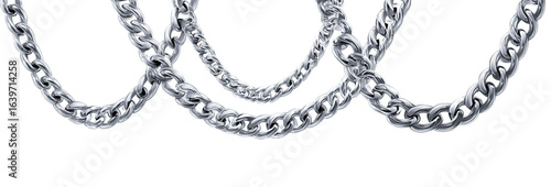 Intertwined silver chain