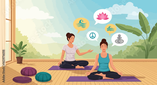 Serene yoga session outdoor, fostering wellness and mindful connection