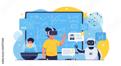 Immersive education: VR learning with collaborative AI and holographic tutoring