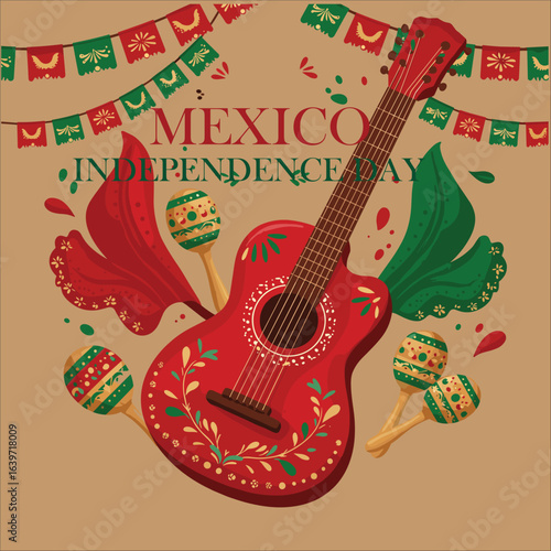 16 September Mexico Independence Day background or banner design template. día de la independencia méxico background. Holiday concept
