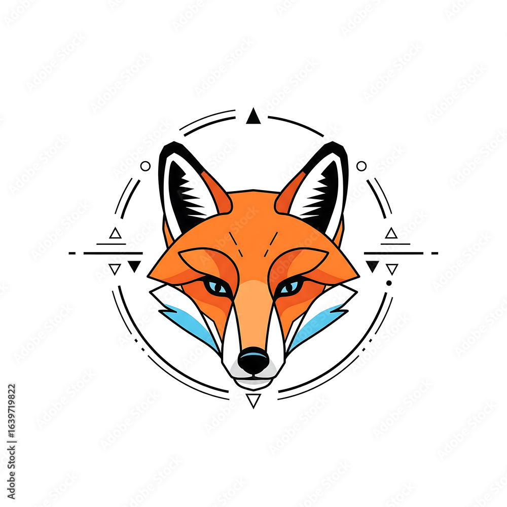 Obraz premium fox head illustration
