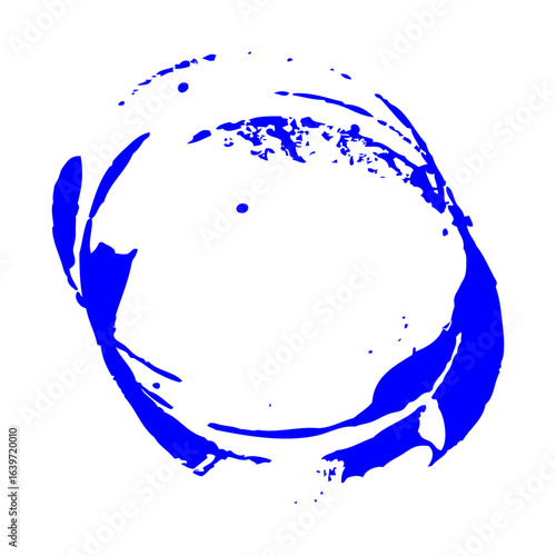 Grime Rough Circle Paint Splash Vector Element