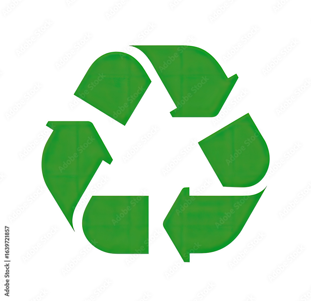Fototapeta premium Green circular recycling symbol (1)