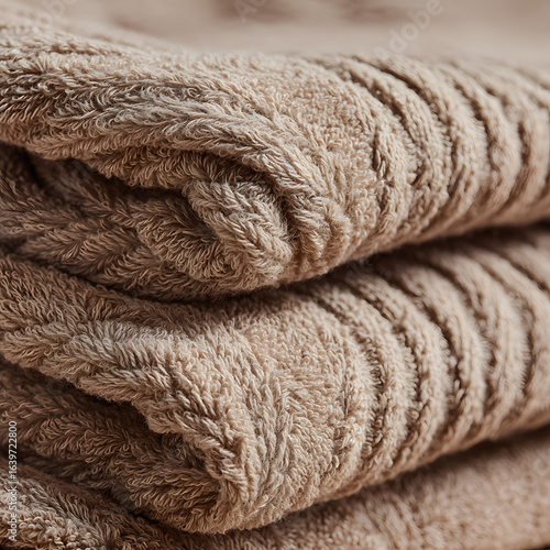 Turkish Towel Pile Texture with Cotton Loops in Macro Style