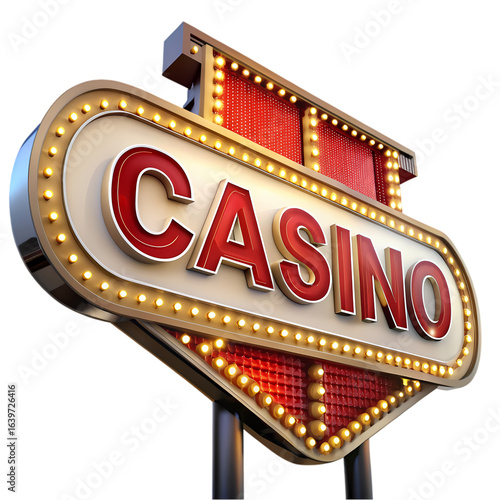 Illuminated Casino Sign A Classic Vegas Vibe