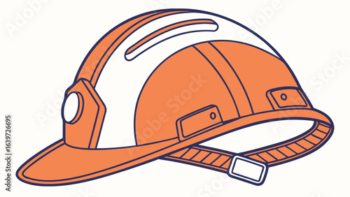Orange construction hard hat safety helmet head protection gear equipment for industrial work site safety