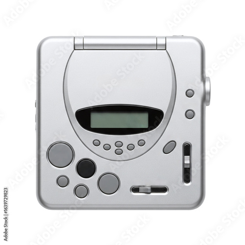 Retro portable cd player for music, a vintage 90s gadget