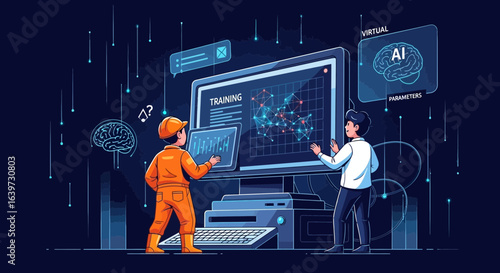 Training artificial intelligence systems and virtual parameters management design