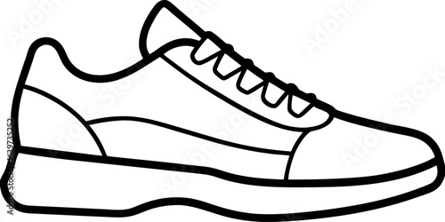  sneaker icon outline vector sport shoe eps on with white background