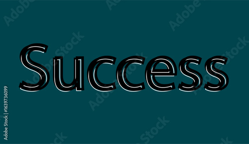 success text written in lowercase letters.Vector lettering design.