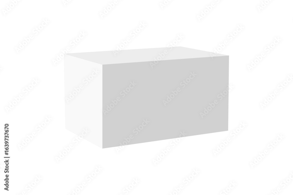 Fototapeta premium Blank white product packaging paper cardboard box. 3d render illustration.
