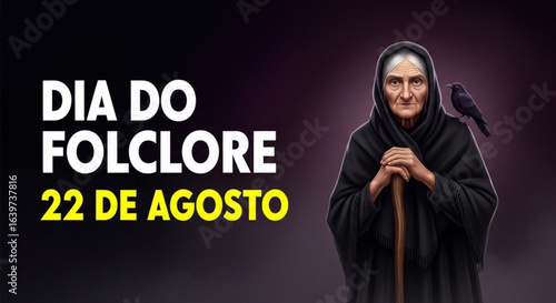 Ilustração vetorial de Matinta Pereira - Folclore Brasileiro