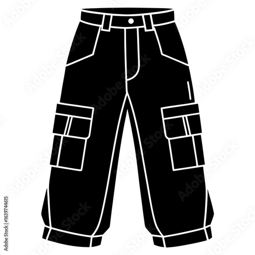 Minimal Cargo Pants Vector