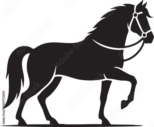 Elegant horse silhouette standing proudly
