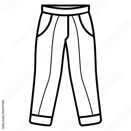 Thermal Pants Vector on White