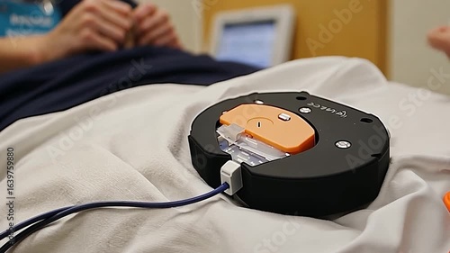 Medical Monitoring Device Attached to Patient During Hospital Care