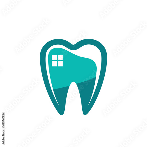 Dental clinic logo icon, Luxury dental care tooth logo design