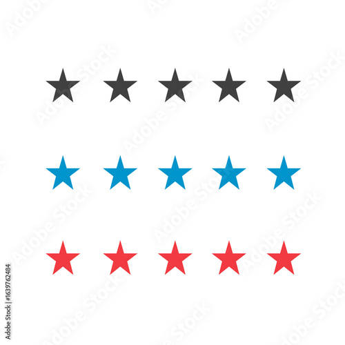 Star Rating Icons: Vector Illustration for Reviews & Feedback