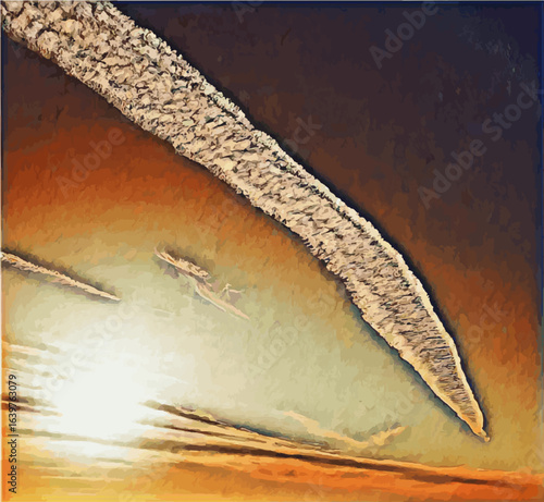 feather on the wood