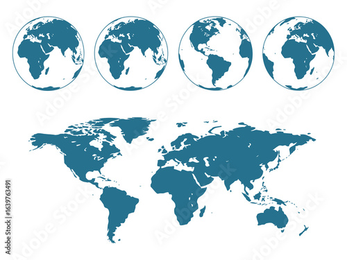 3d world globe vector