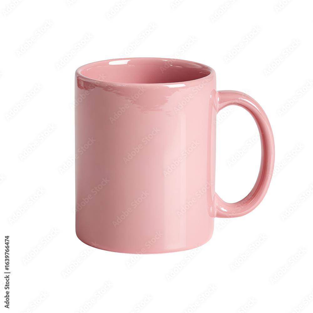 Obraz premium Single, solid pink ceramic mug