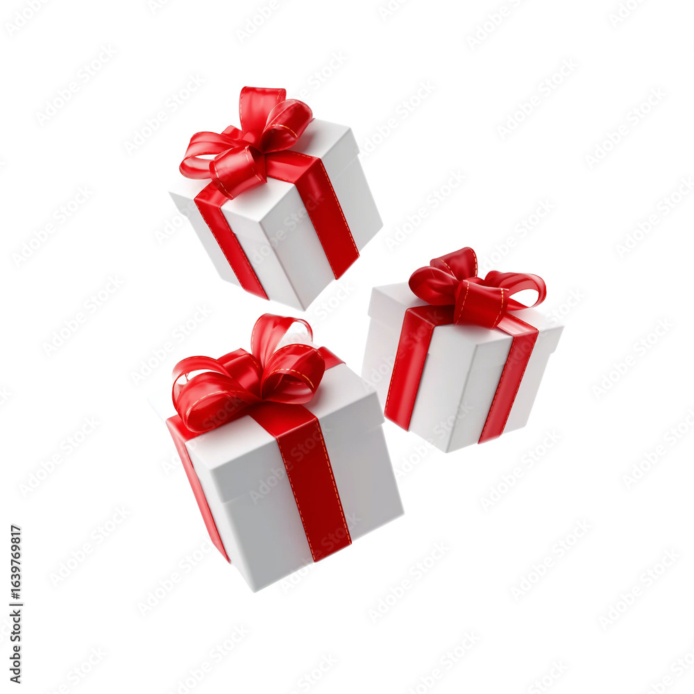 Christmas Gift box on Transparent Background, cutout Christmas Gift box on Transparent Background, cutout