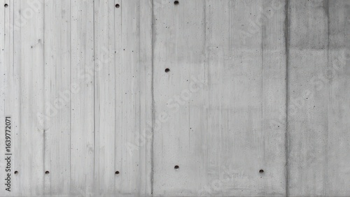 Raw Architectural Concrete Wall with Vertical Formwork Lines and Tie Holes