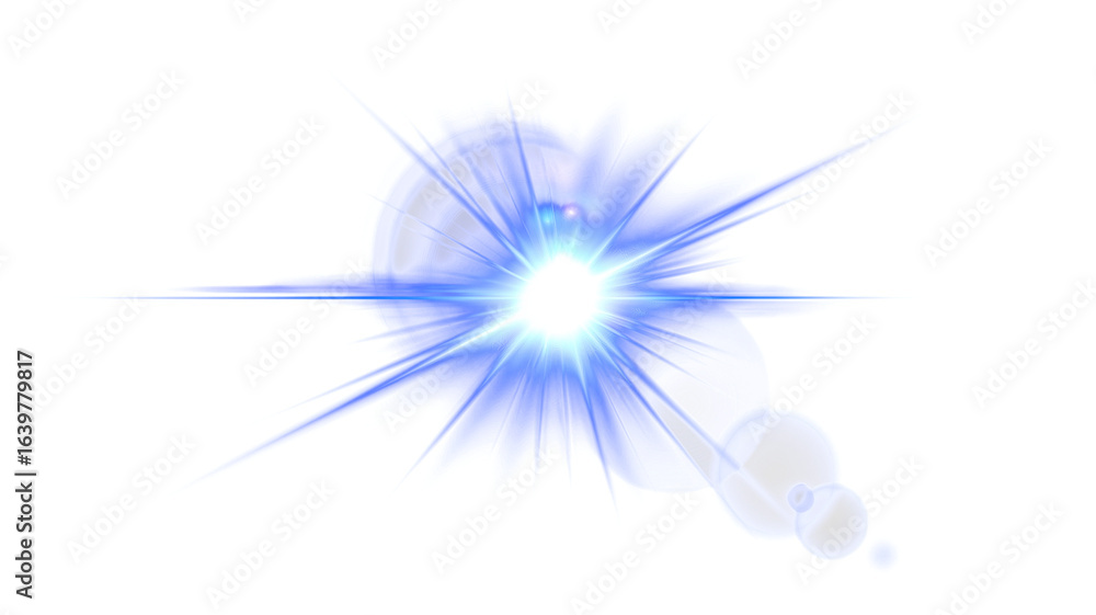 Naklejka premium blue star light sparkle png transparent background
