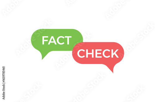 Simple Fact Check Speech Bubbles – Truth Verification & Accuracy Vector Icon