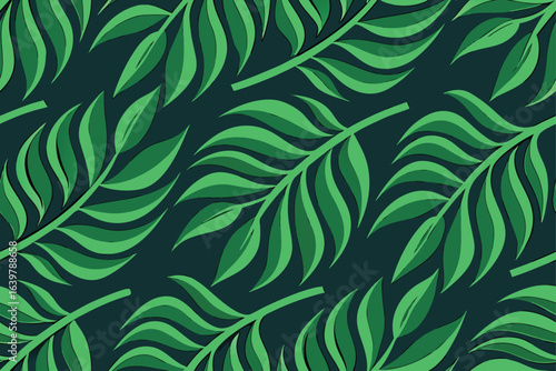 Wallpaper Mural Floral leaf seamless vector pattern illustration for textile fabric decoration Torontodigital.ca