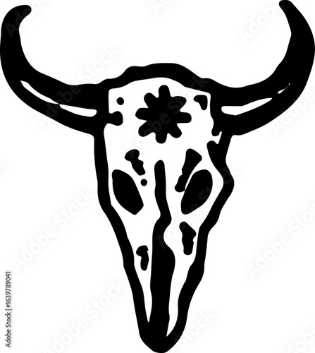 abstract design of American wild west desert with cowboys - hand drawn Black illustration. Ilustraciones del viejo oeste. PNG.JPG. VEKTOR