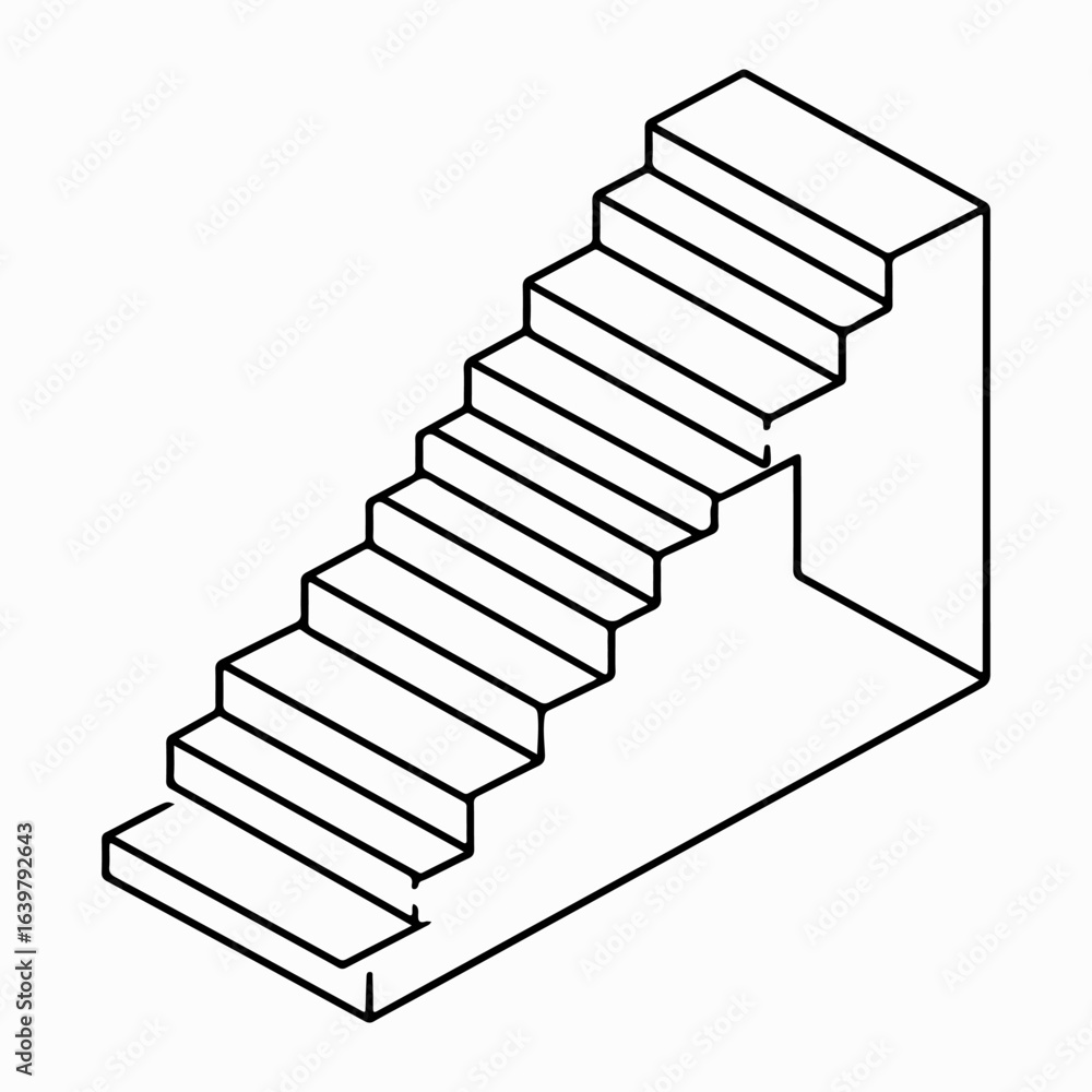 custom made wallpaper toronto digitalStair Line Art Simple Icon, Stair Vector, Stair Isolated Graphic Flat Icon Set Illustration Artwork