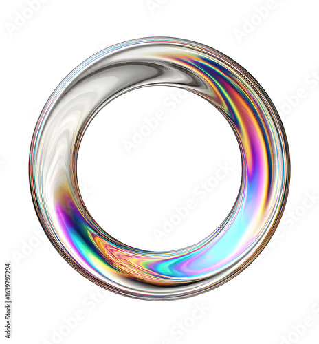 Circular iridescent ring design