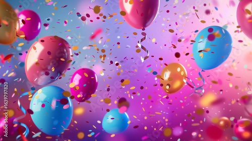 Happy Birthday!  Background Design Colorful Celebration Image