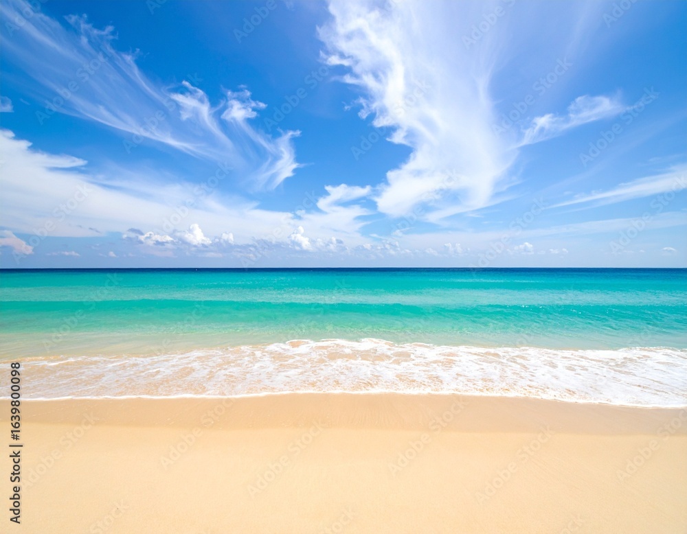 Fototapeta premium tropical beach with palm trees