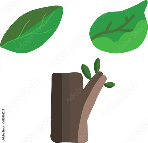 Firewood cartoon vector set. Logs bonfire branches sticks forest wood tree clipart of dry brushwood log trunk, isolated on white background. 