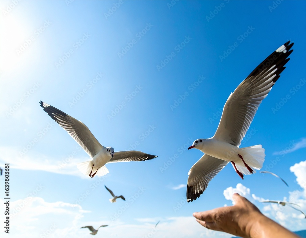 seagull in flight seagull in flight