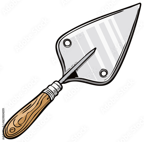 Classic Trowel with Wooden Handle for Gardening and Construction