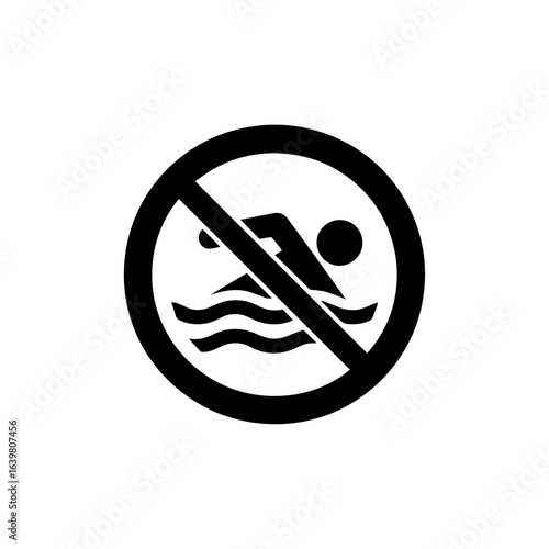 No swimming icon